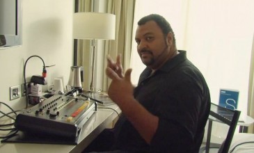 Egyptian Lover shows FACT TV how to build a beat on the Roland 808