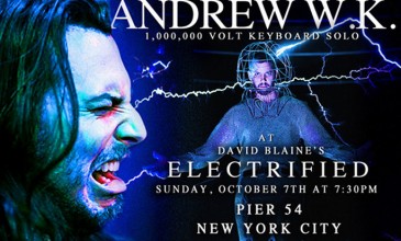 Andrew WK announces live keyboard solo powered by…David Blaine