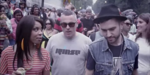 A-Trak, DJ Zinc, and Natalie Storm party at Carnival in the ‘Like the Dancefloor’ video