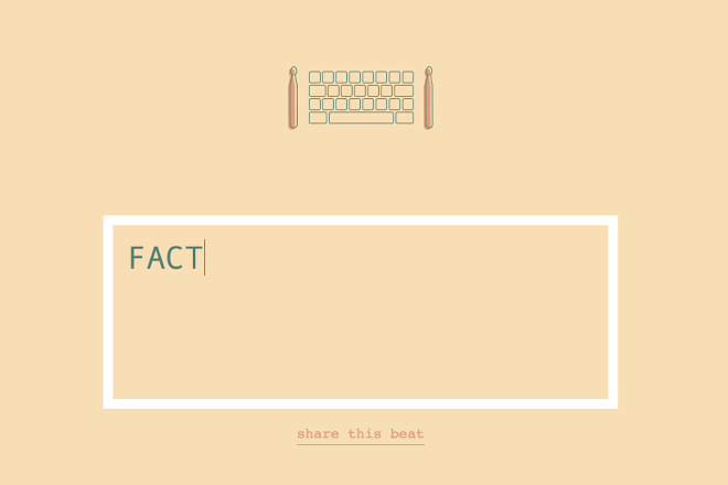 Typedrummer lets you turn a sentence into a beat