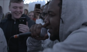 Watch Kendrick Lamar freestyle with Manchester kids