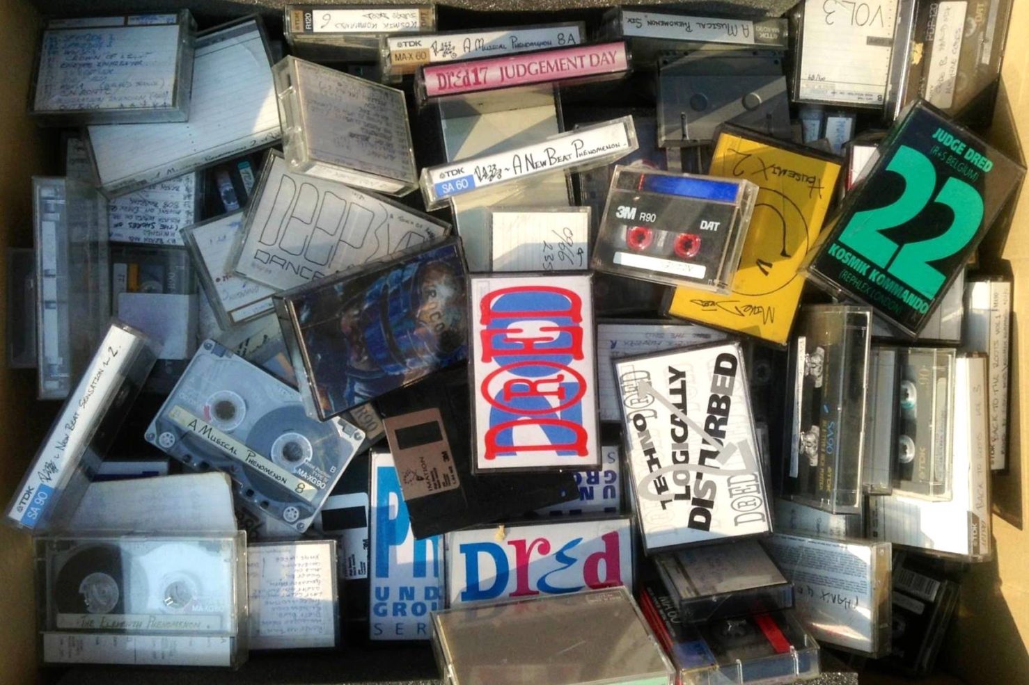 Acid legend Mike Dred shares crate of vintage rave tapes