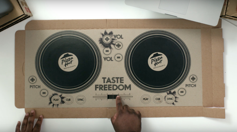 Pizza Hut has created the first playable pizza box DJ decks