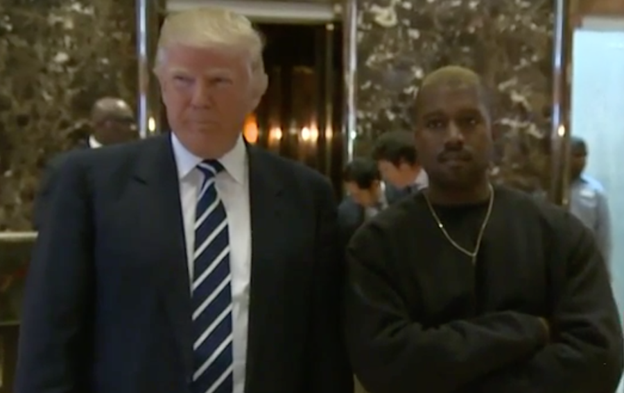 Kanye West is meeting with Donald Trump at Trump Tower right now