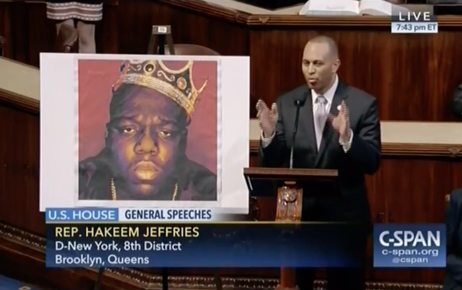 A New York congressman paid tribute to Biggie Smalls on the house floor